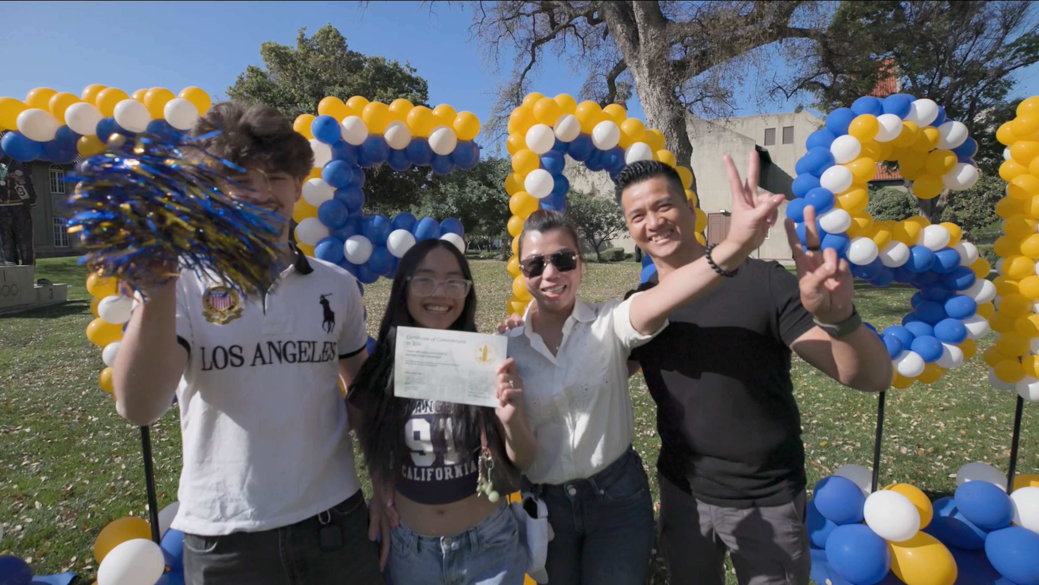 Students posing in a group photo