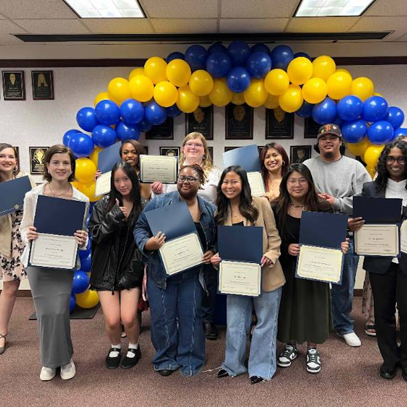 undergraduate students at 2025 awards ceremony