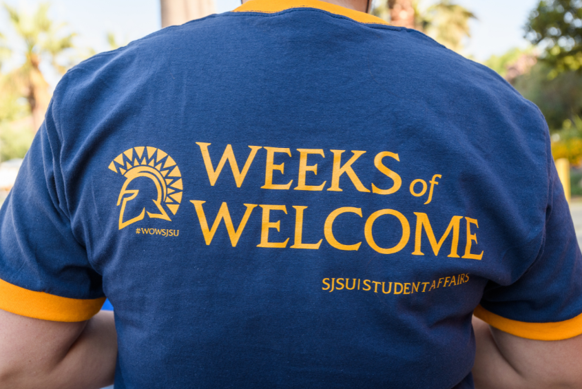 T-shirt that says Weeks of Welcome